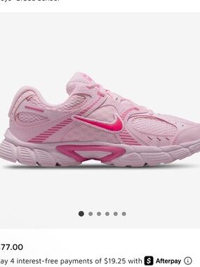Nike  V5 RNR Pink Youth Running Shoe with Hot Pink Swoosh